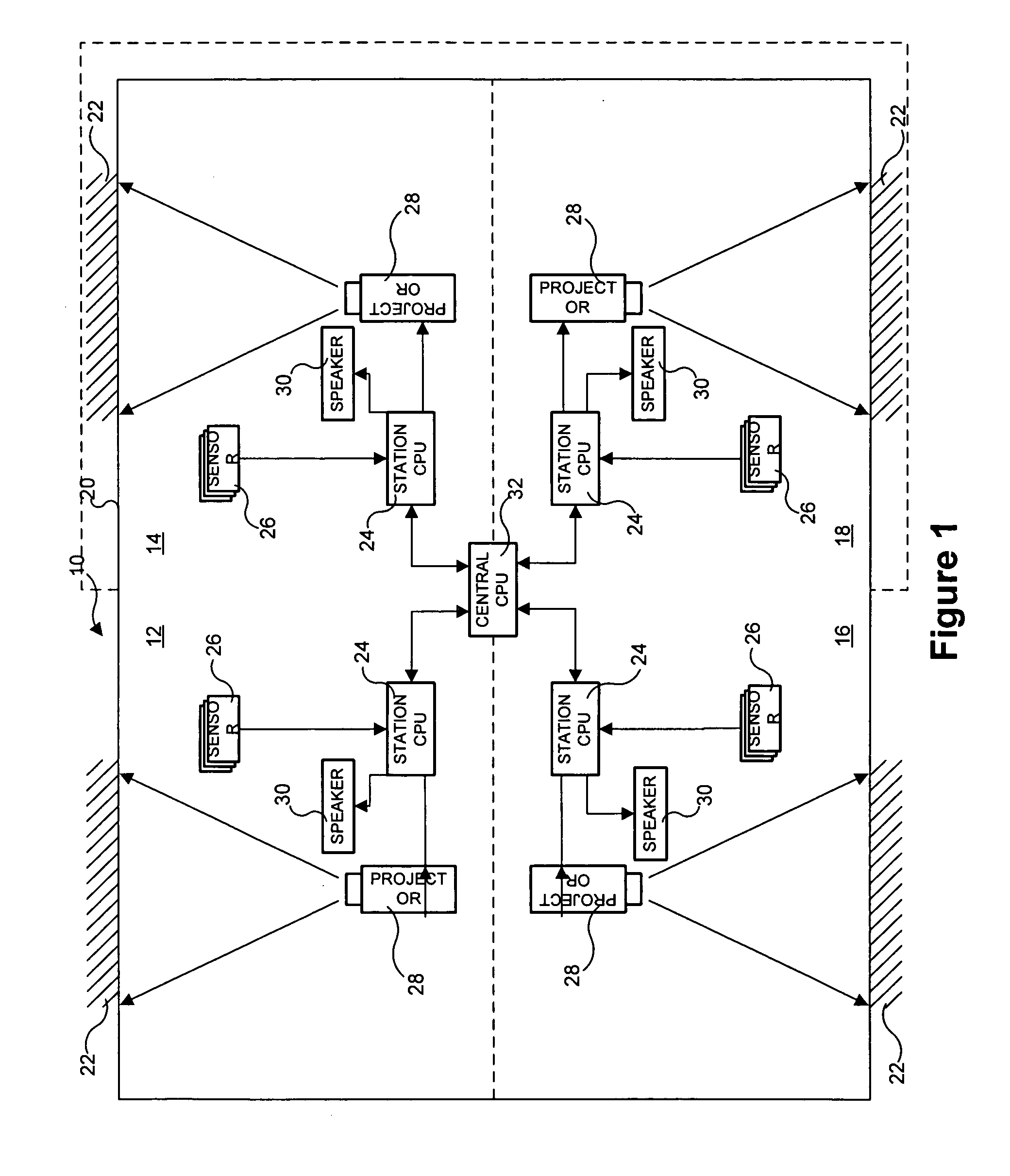 System for promoting physical activity employing virtual interactive arena