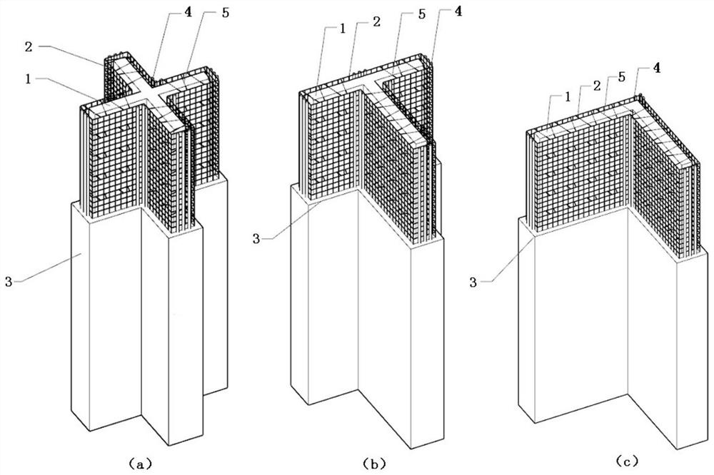 Desert sand lightweight aggregate concrete special-shaped column structure with built-in insulation board and construction process of desert sand lightweight aggregate concrete special-shaped column structure