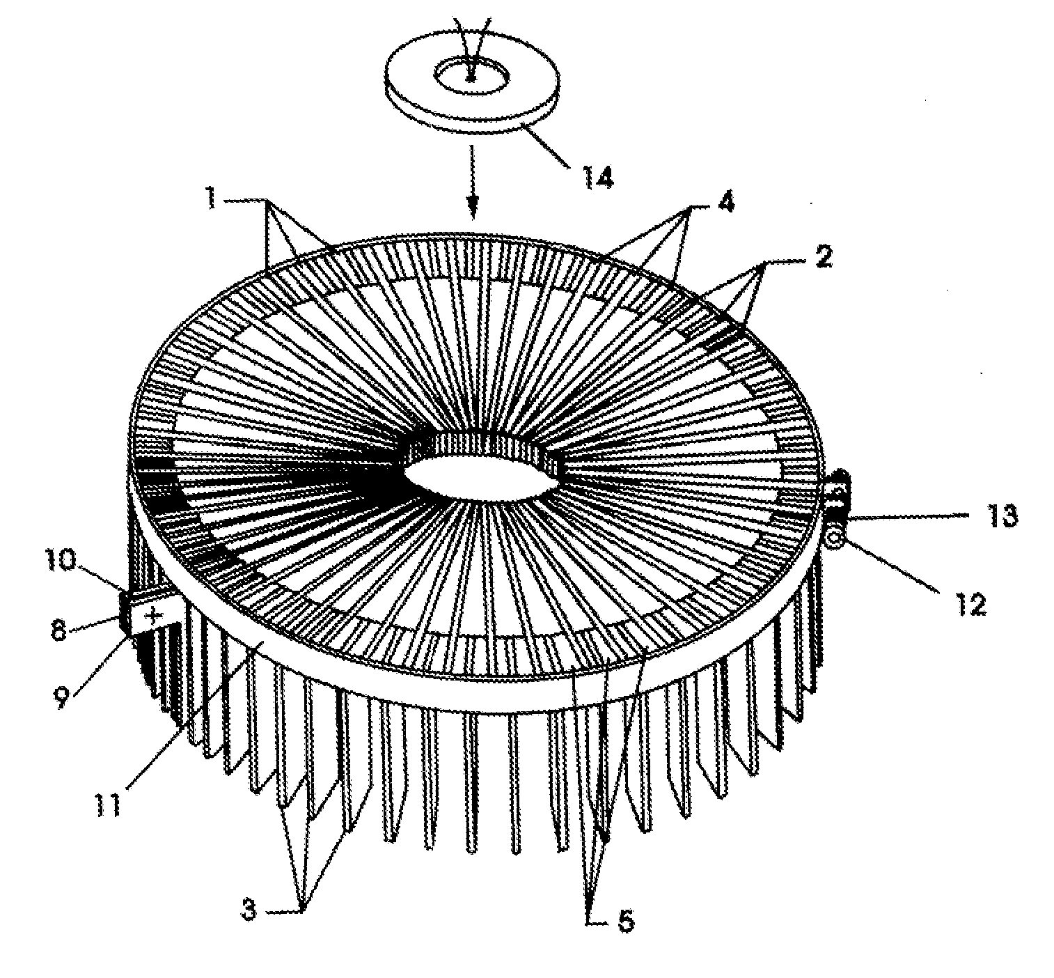 Thermoelectric device with make-before-break high frequency converter