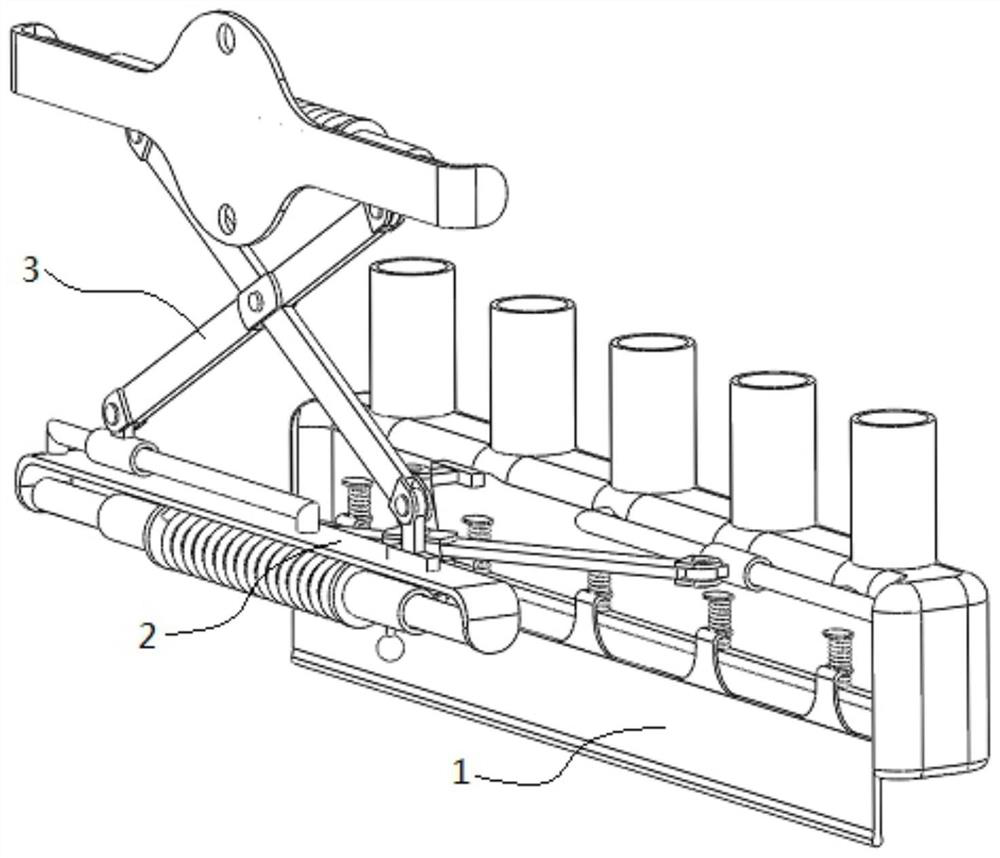 Dust collection device used during edge breaking of substrate glass