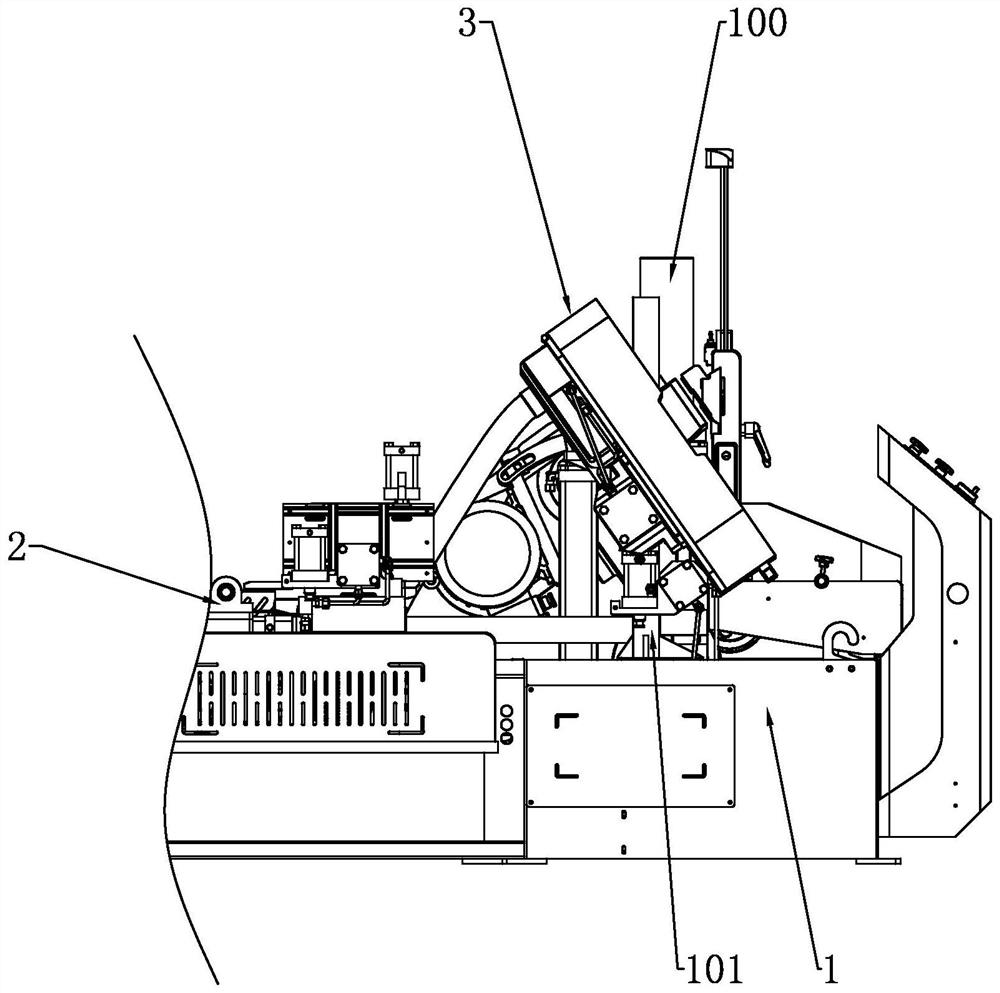 Novel metal band sawing machine and operation method thereof