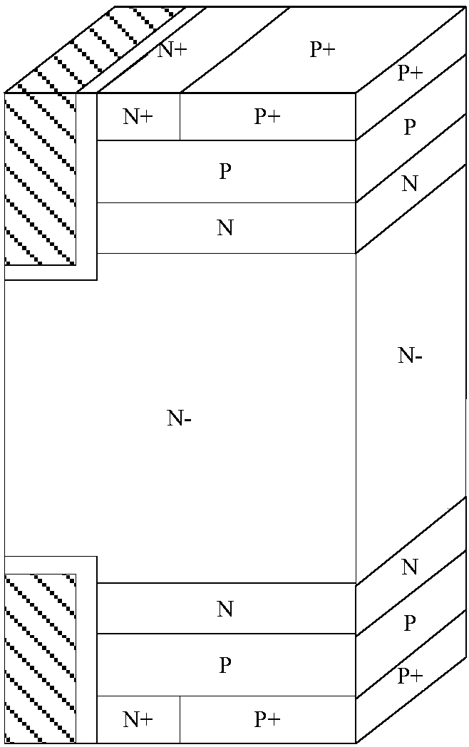 Bidirectional trench gate charge storage IGBT and manufacturing method therefor