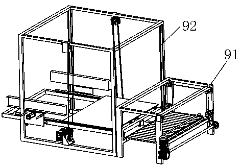 Automatic powder coating packaging production line and packaging method thereof