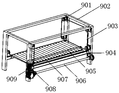 Automatic powder coating packaging production line and packaging method thereof