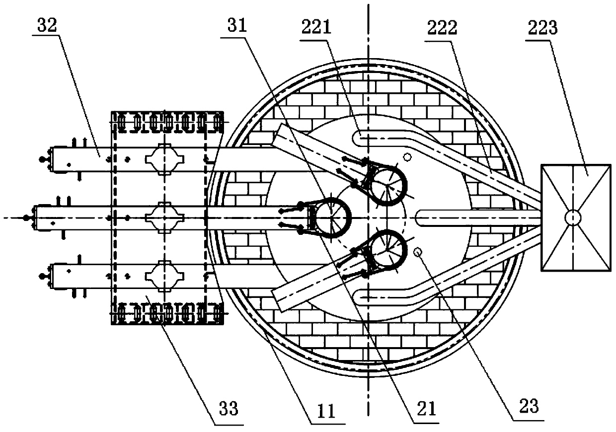 Electric melting furnace, electric melting method and method for producing rock wool by using electric smelting red mud