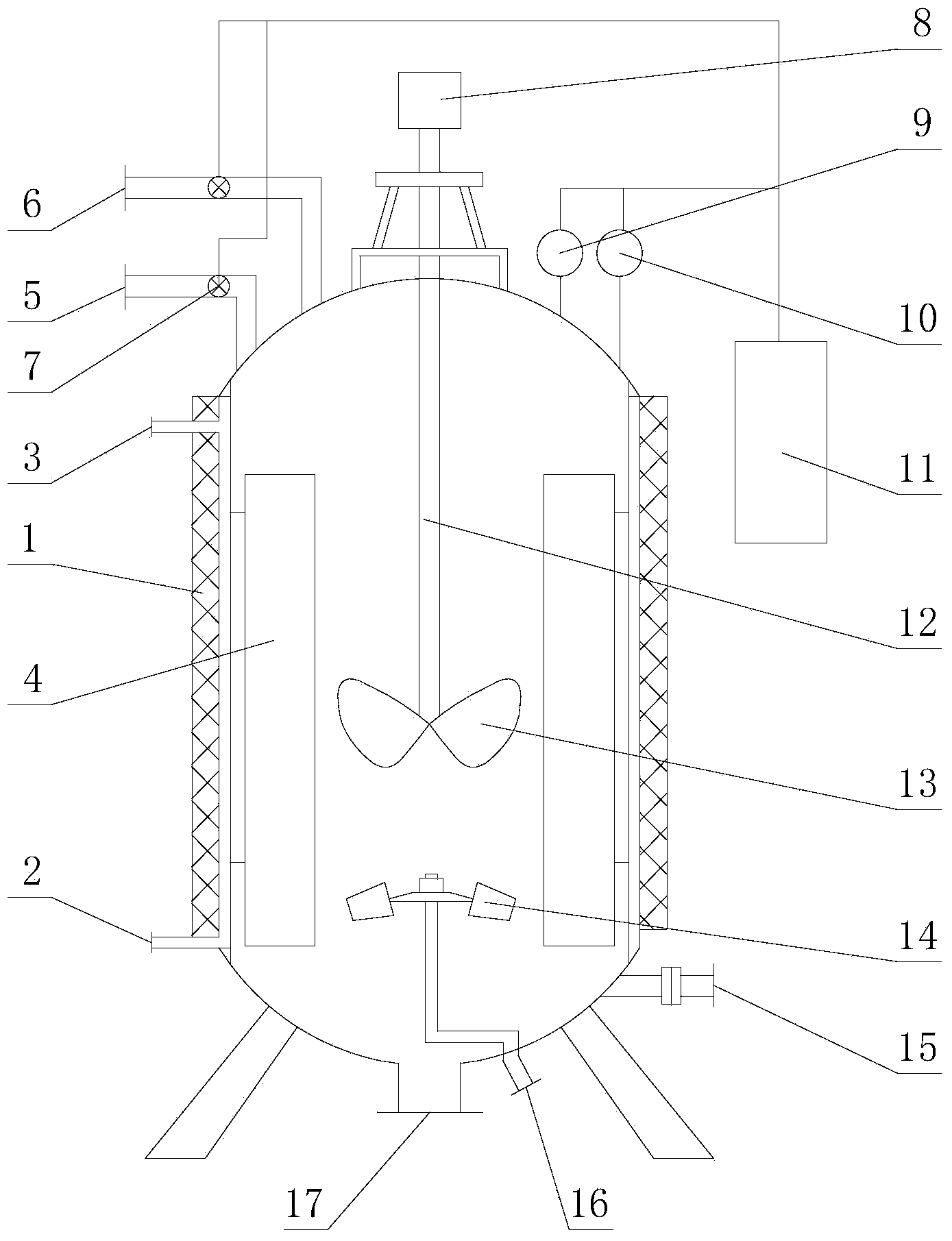 Preparation device of hydrogenated butadiene-acrylonitrile rubber