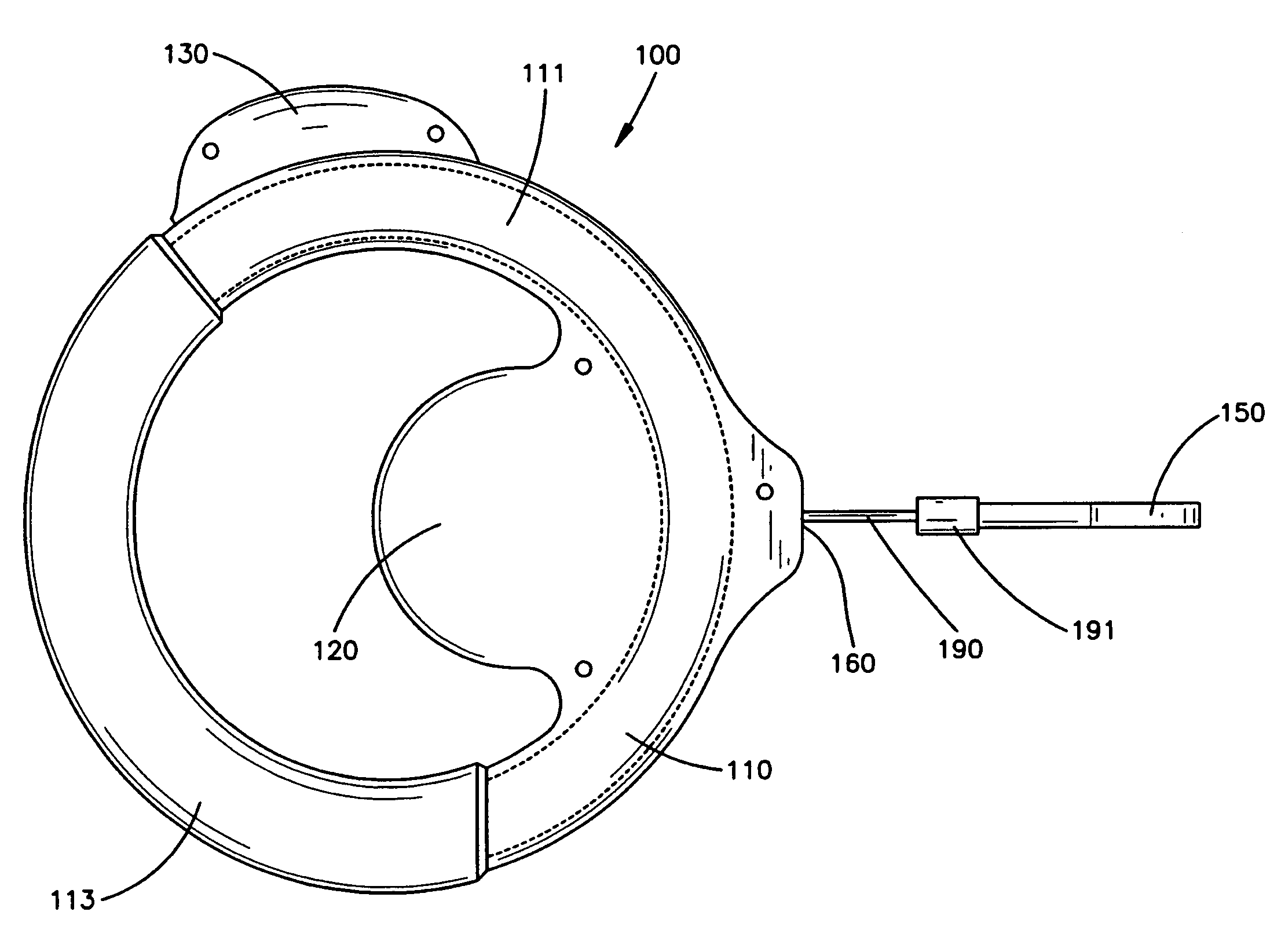 Ring-shaped retractable pet lead