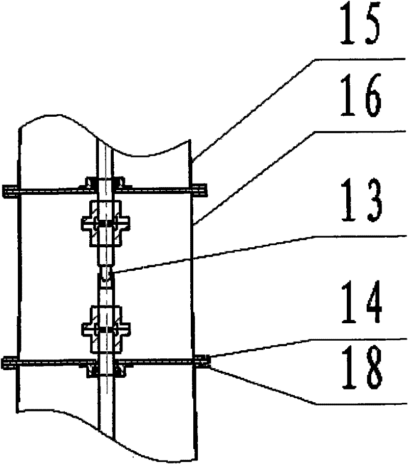 Round through vertical shaft pneumatic wind power generator set