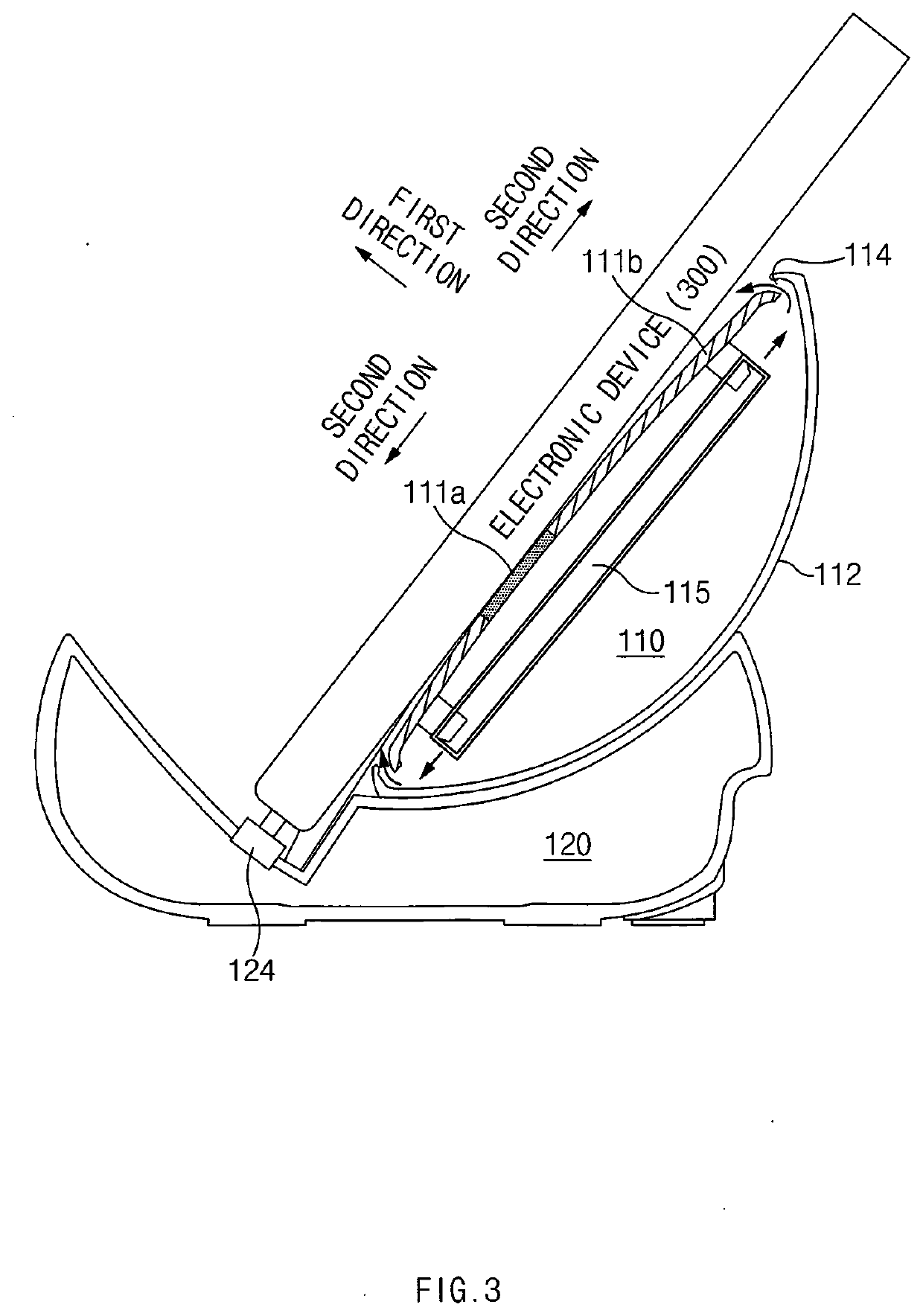 Blower and docking device comprising blower