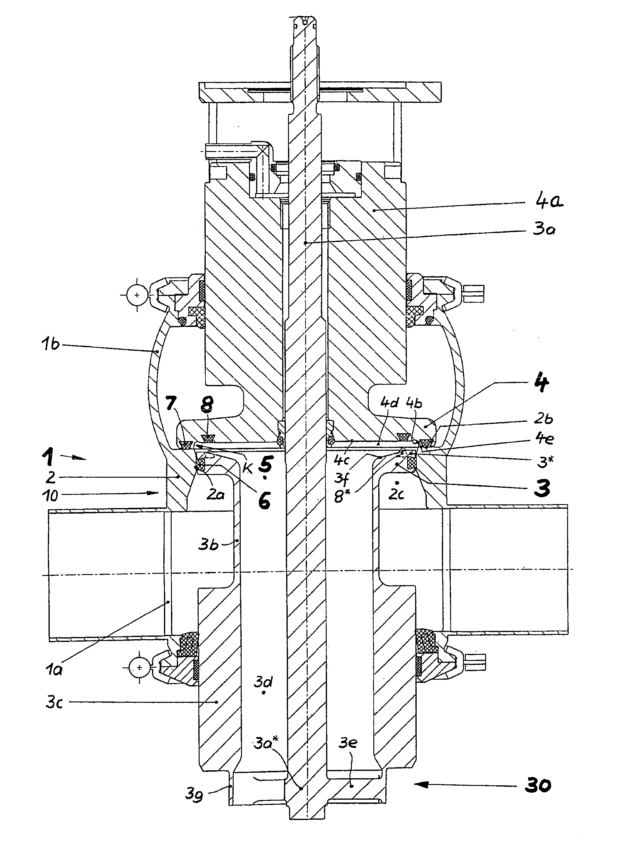 Double seat valve with seat cleaning