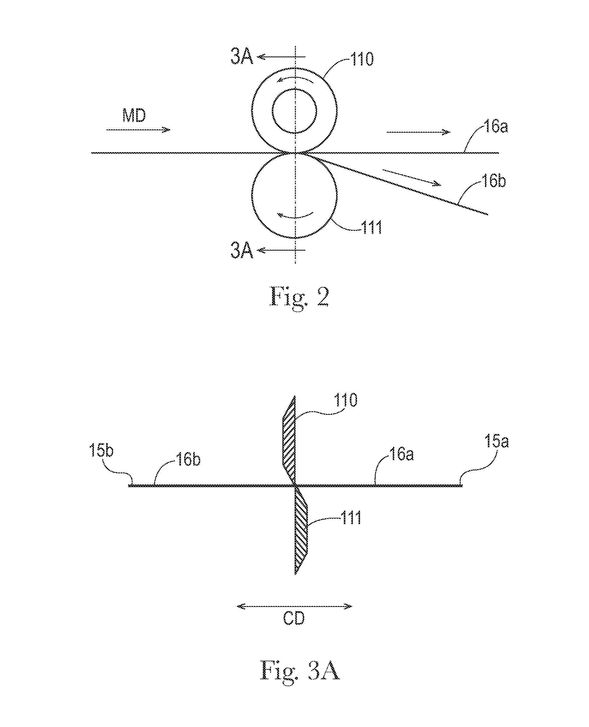 Nonwoven web with improved cut edge quality, and process for imparting