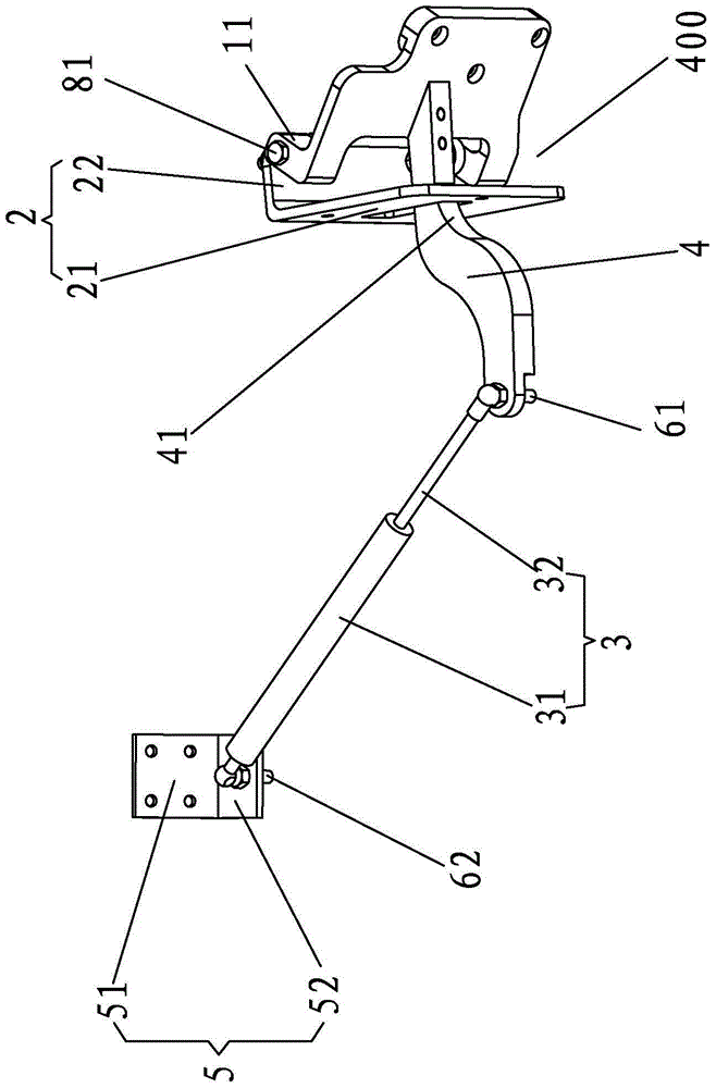 A butterfly door hinge