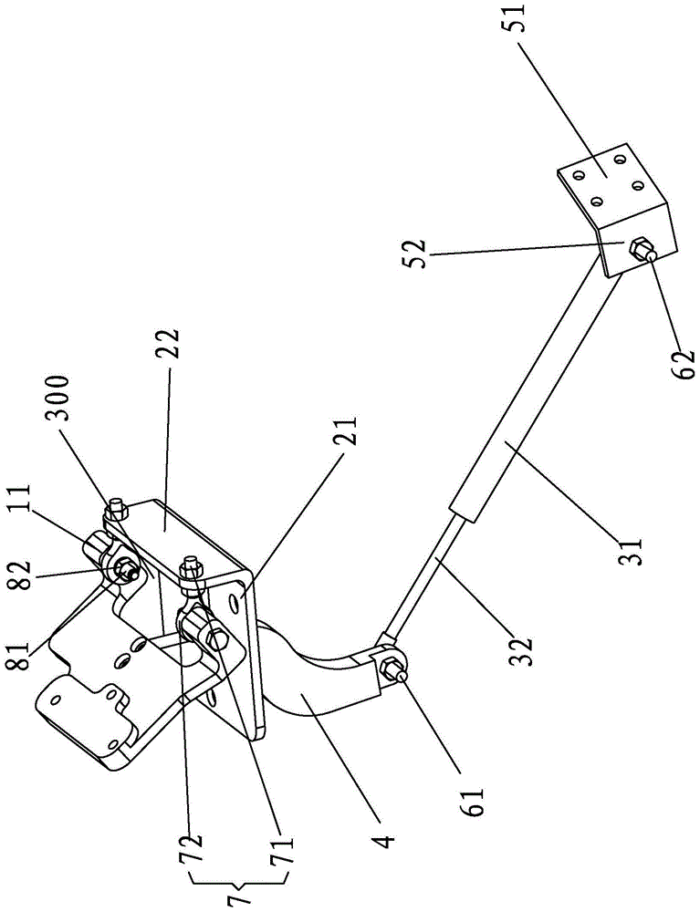 A butterfly door hinge