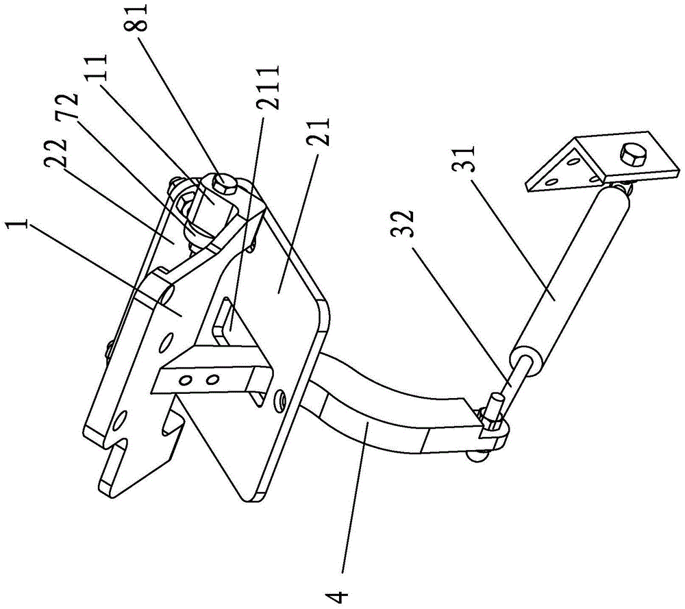 A butterfly door hinge