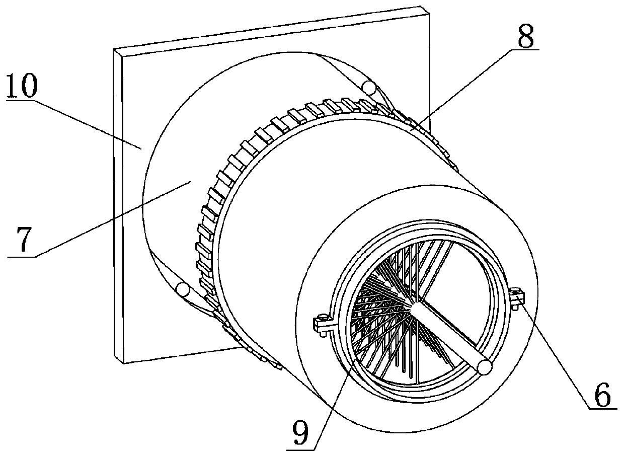 Steel bar surface rust removal device for constructional engineering