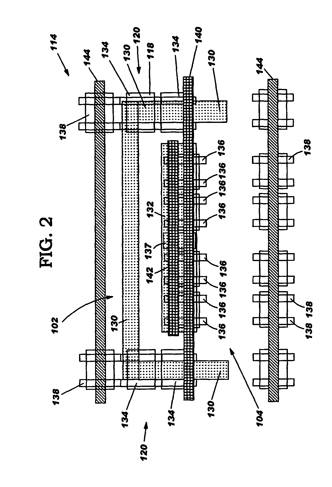 Multiple supply gate array backfill structure