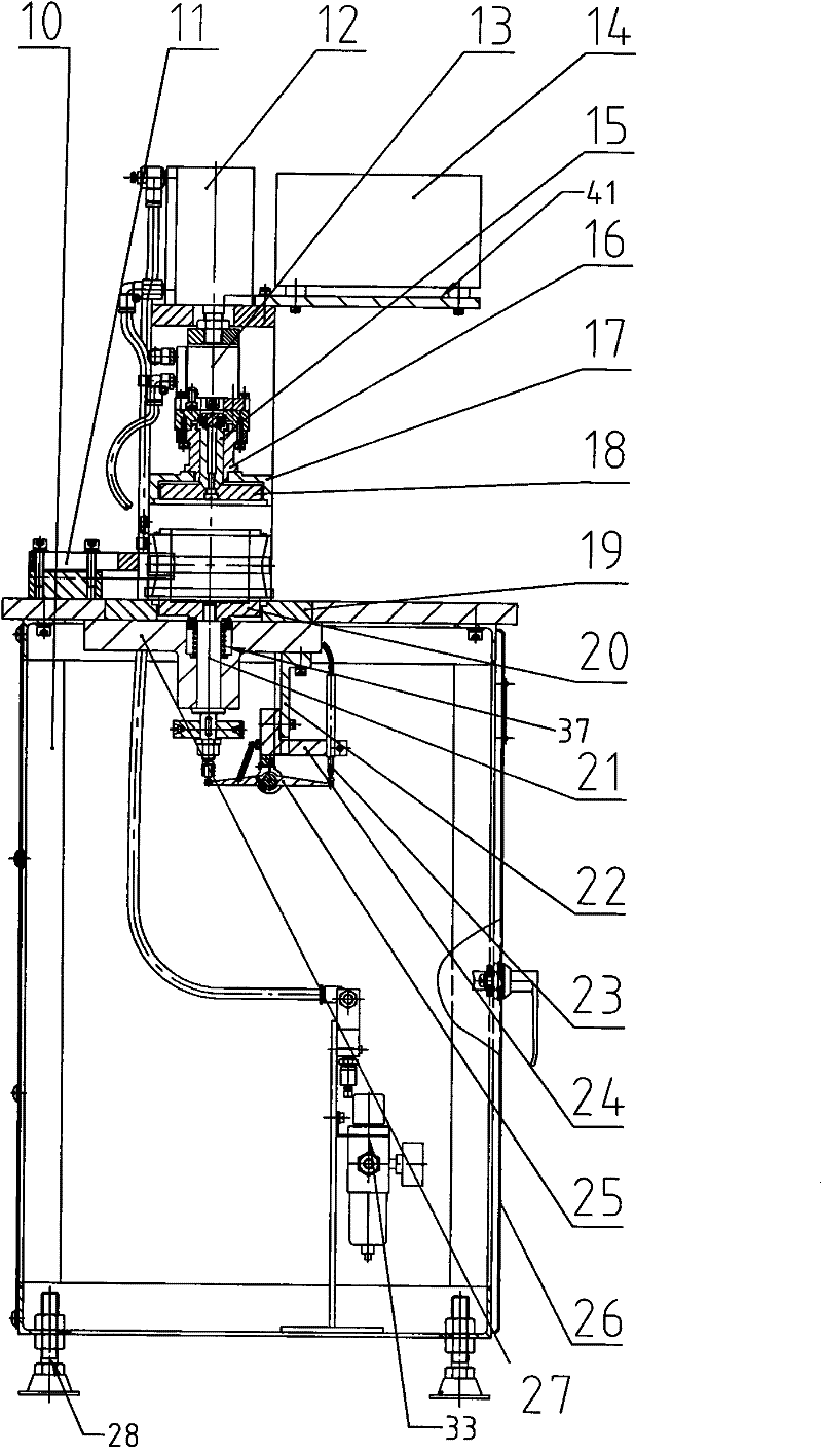 Automatic axial internal clearance measuring meter for tapered roller bearing of automobile gearbox