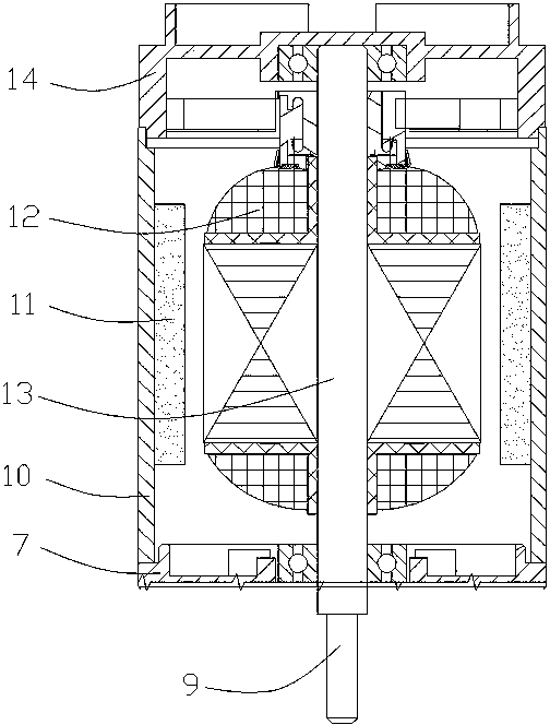 Combination type variable speed direct current permanent magnet motor