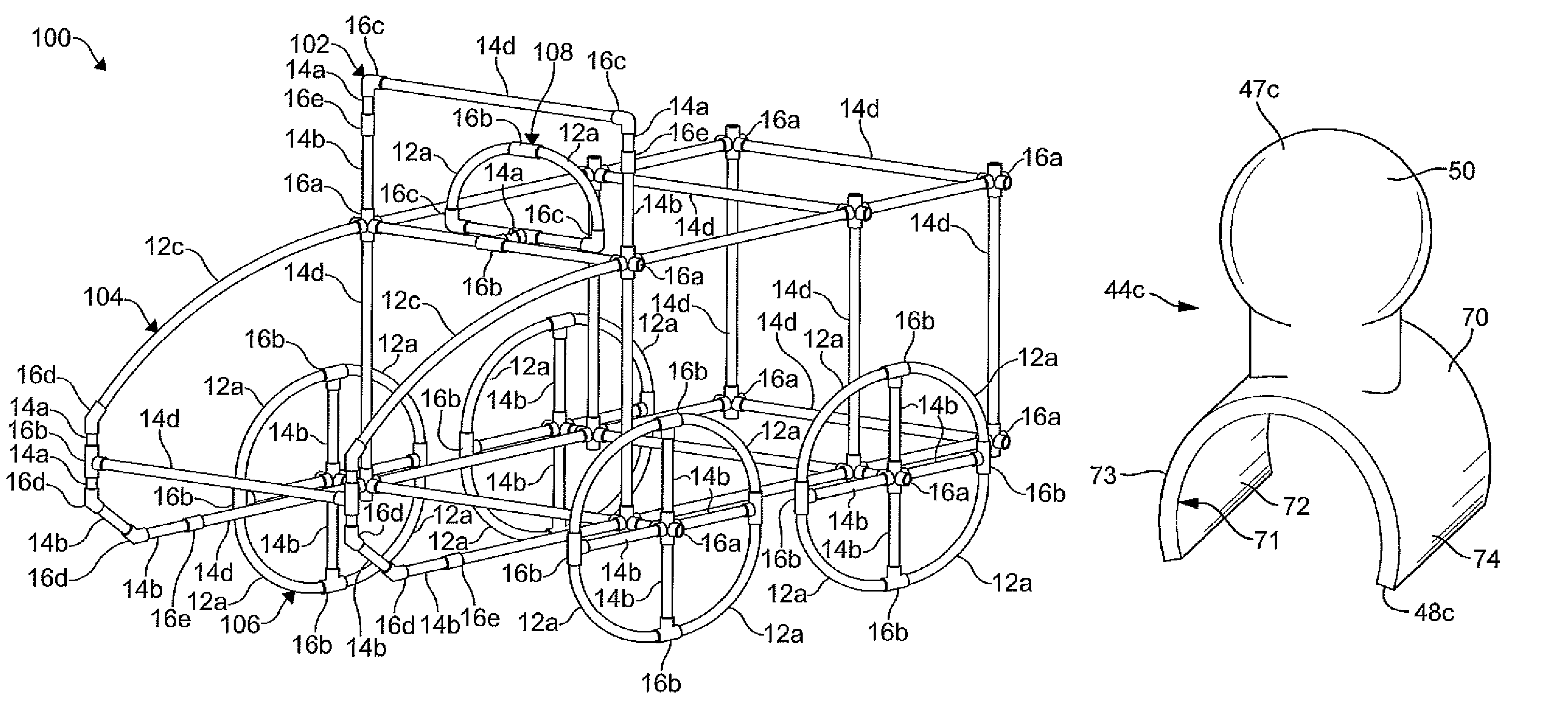 Kit for constructing a play structure