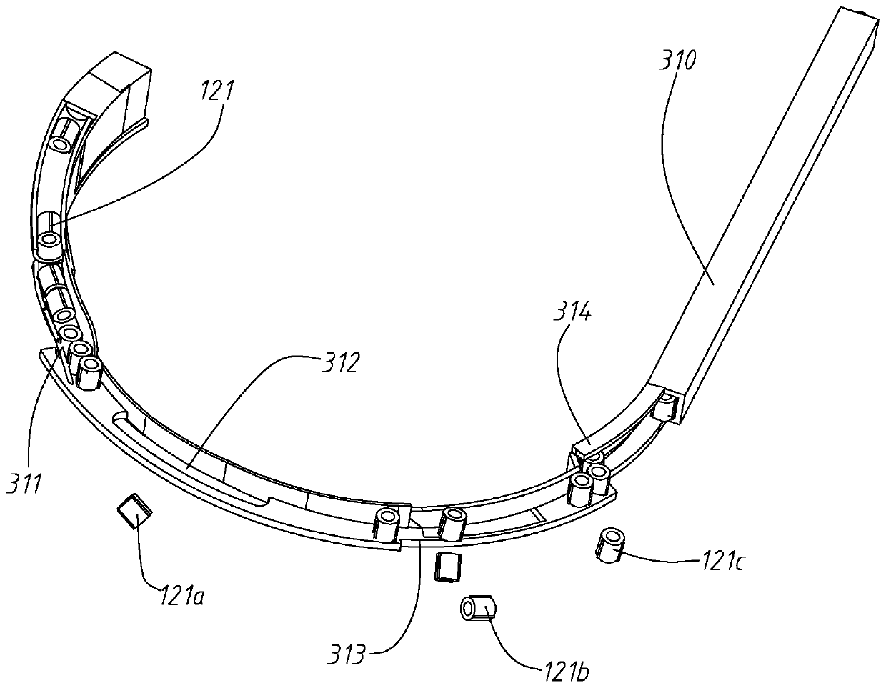 Lifting type glue dispensing device