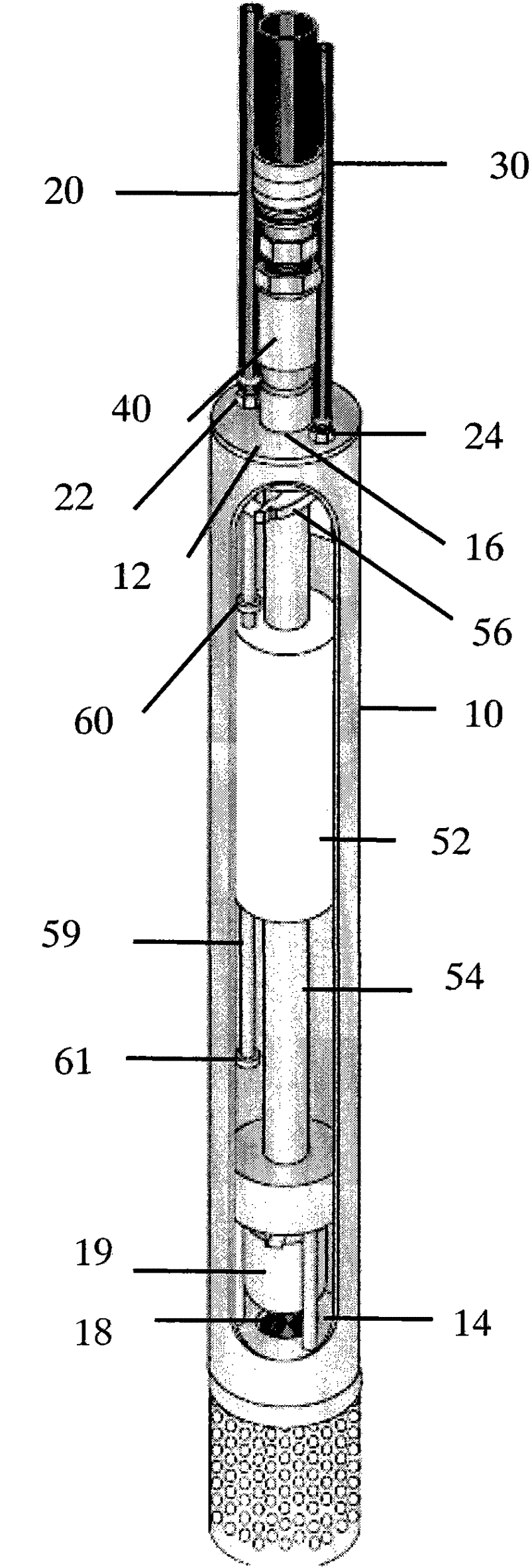 Leachate guide and discharge device for garbage landfill gas collecting well