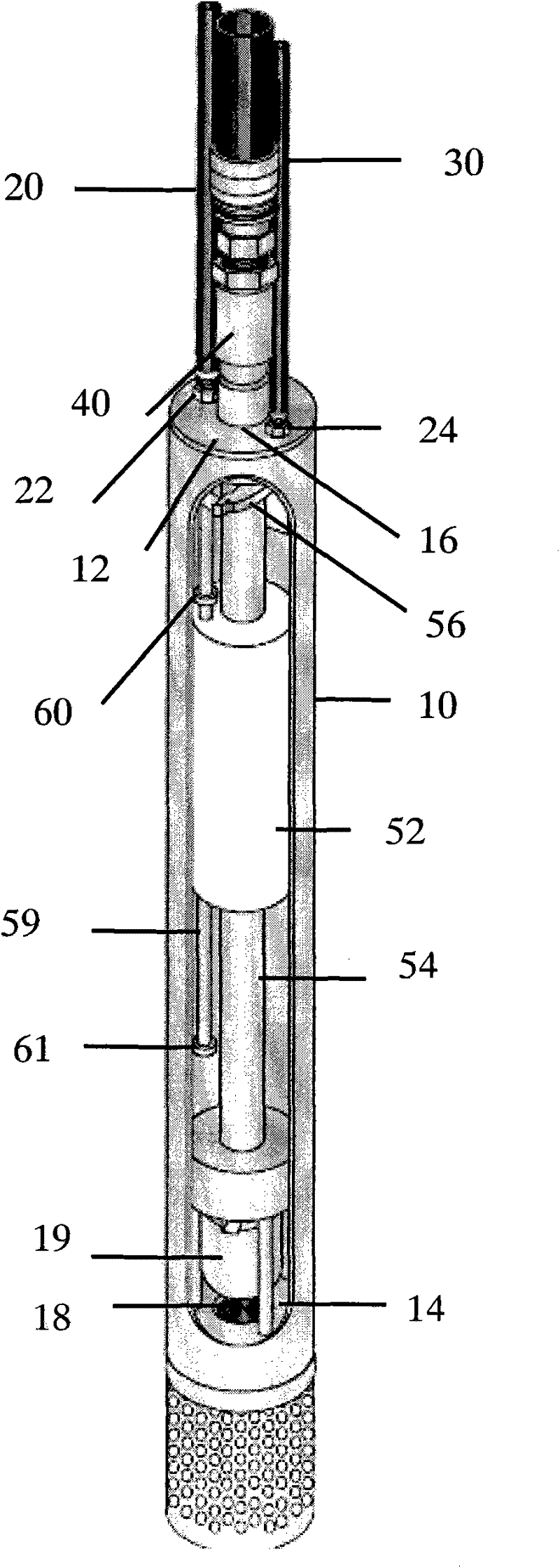 Leachate guide and discharge device for garbage landfill gas collecting well