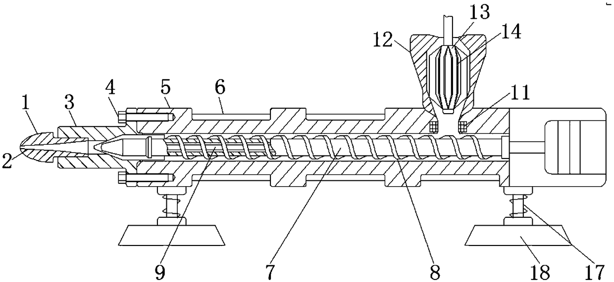 Screw-type injection molding machine for injection molding