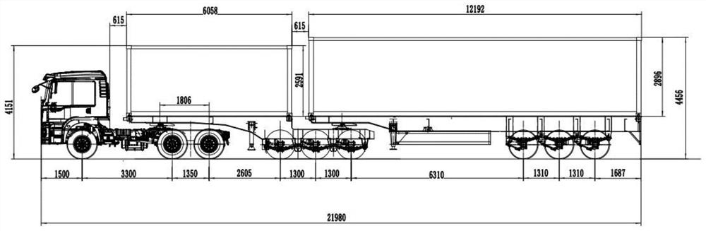 Multifunctional traction tray for road train