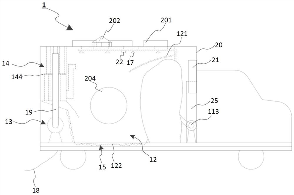 Dust collection device and dust collection vehicle with explosion-proof and explosion-controlled functions