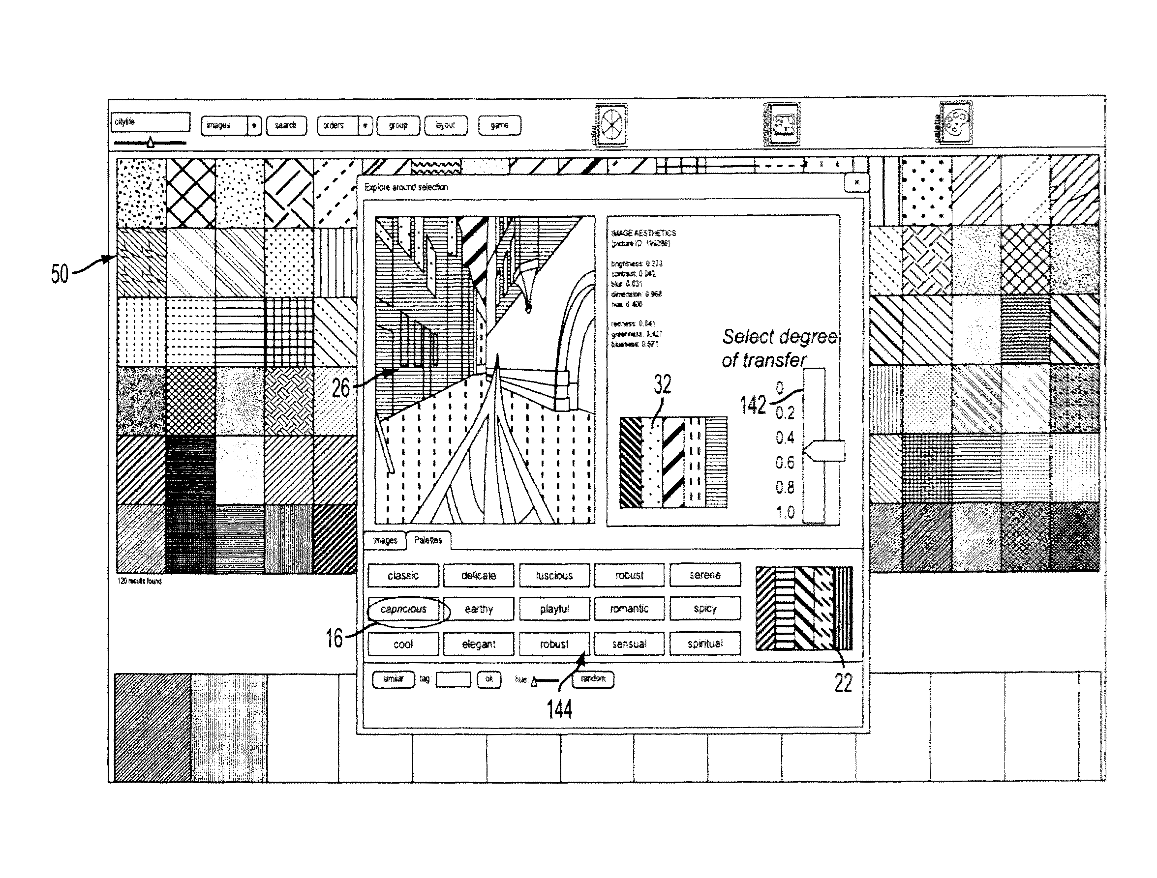 System and method for image color transfer based on target concepts