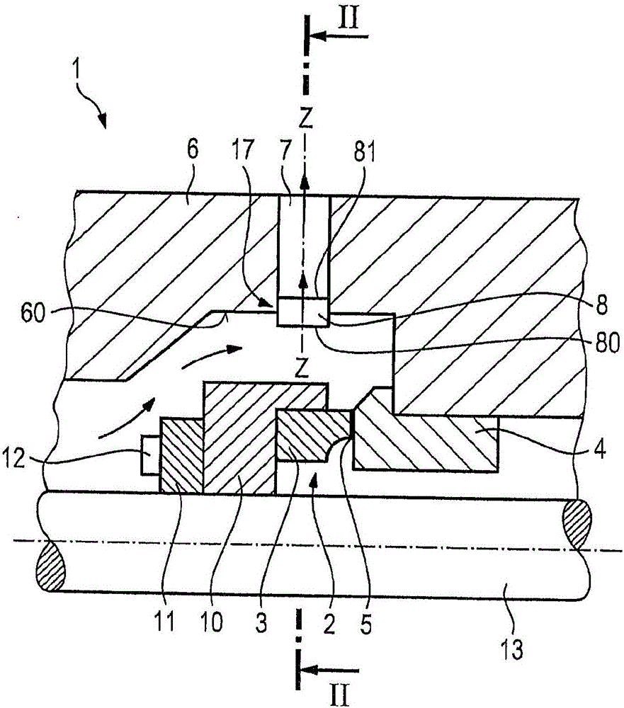 Slide ring seal arrangement with improved outflow behaviour for a cooling and/or barrier medium