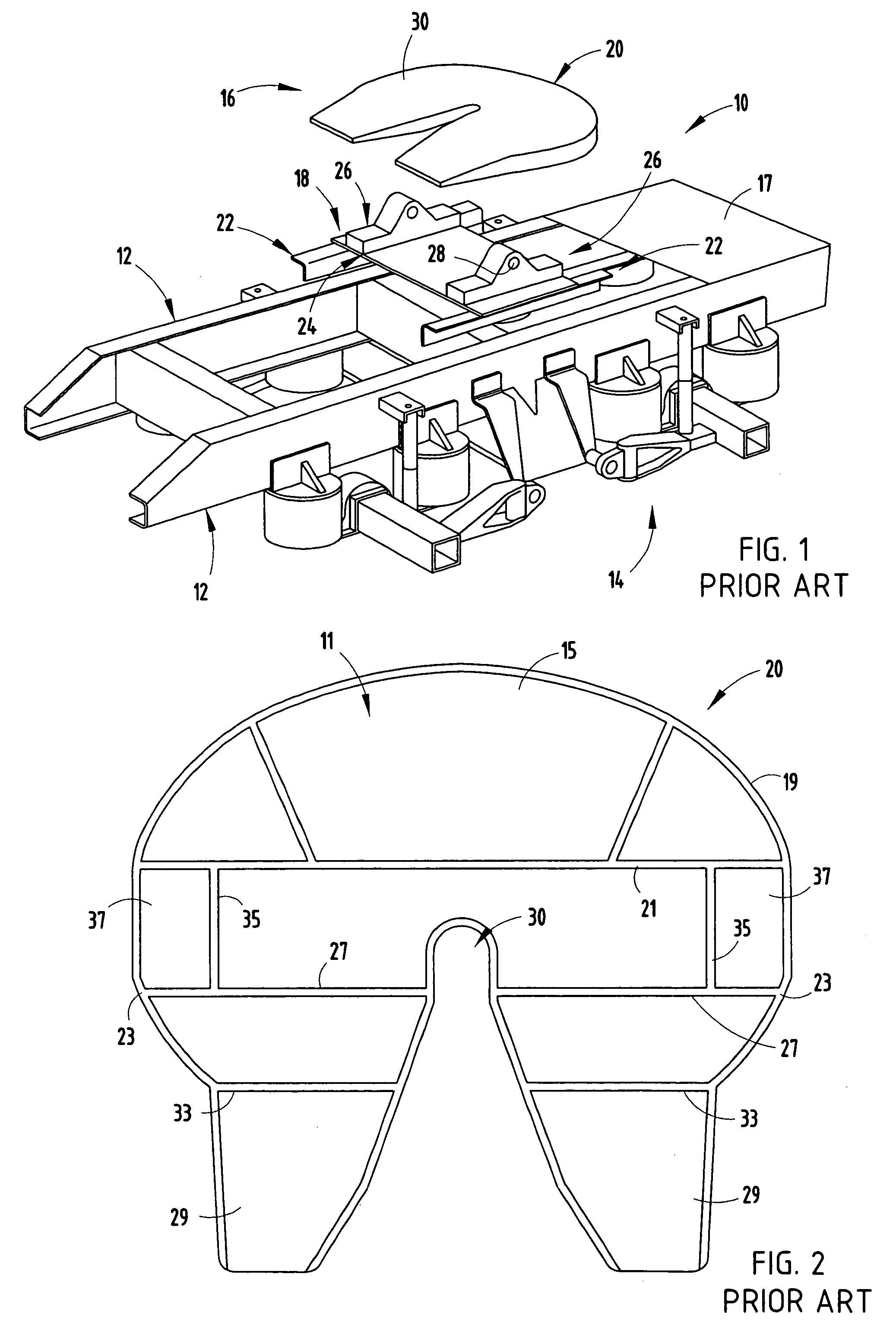 Fifth wheel mounting and cross member assembly