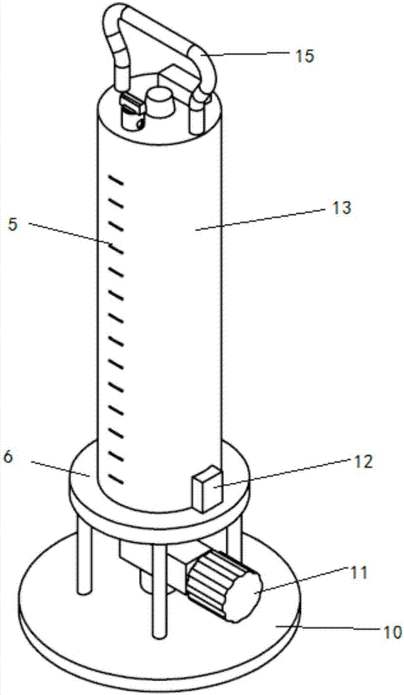 Portable simulation water seepage performance testing instrument and use method thereof