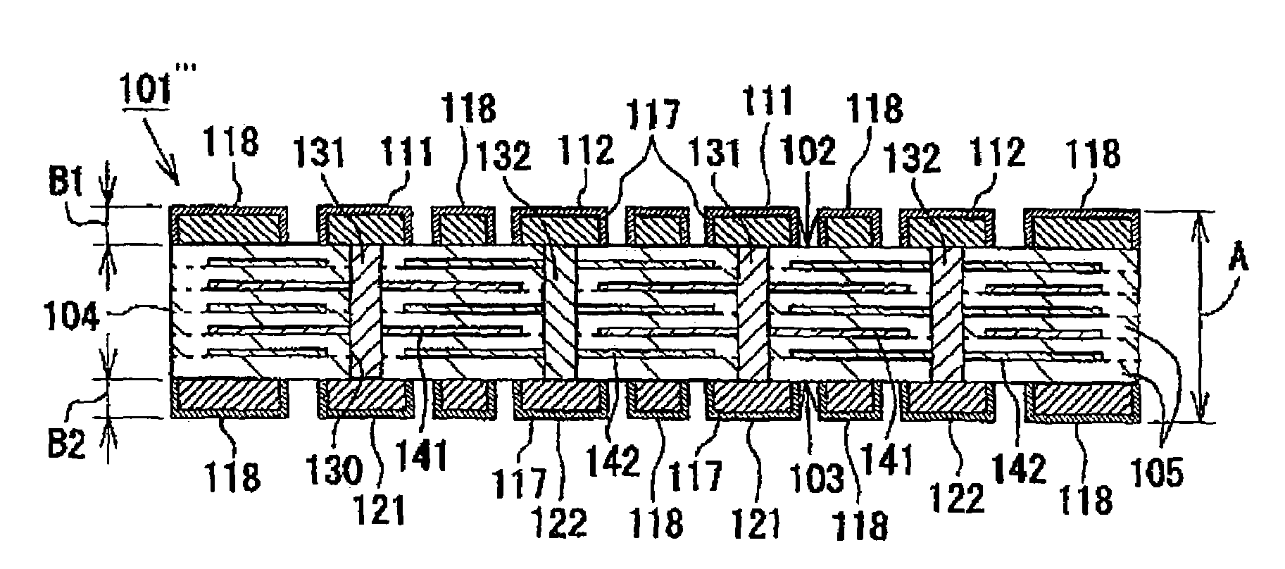 Via array capacitor, wiring board incorporating a via array capacitor, and method of manufacturing the same