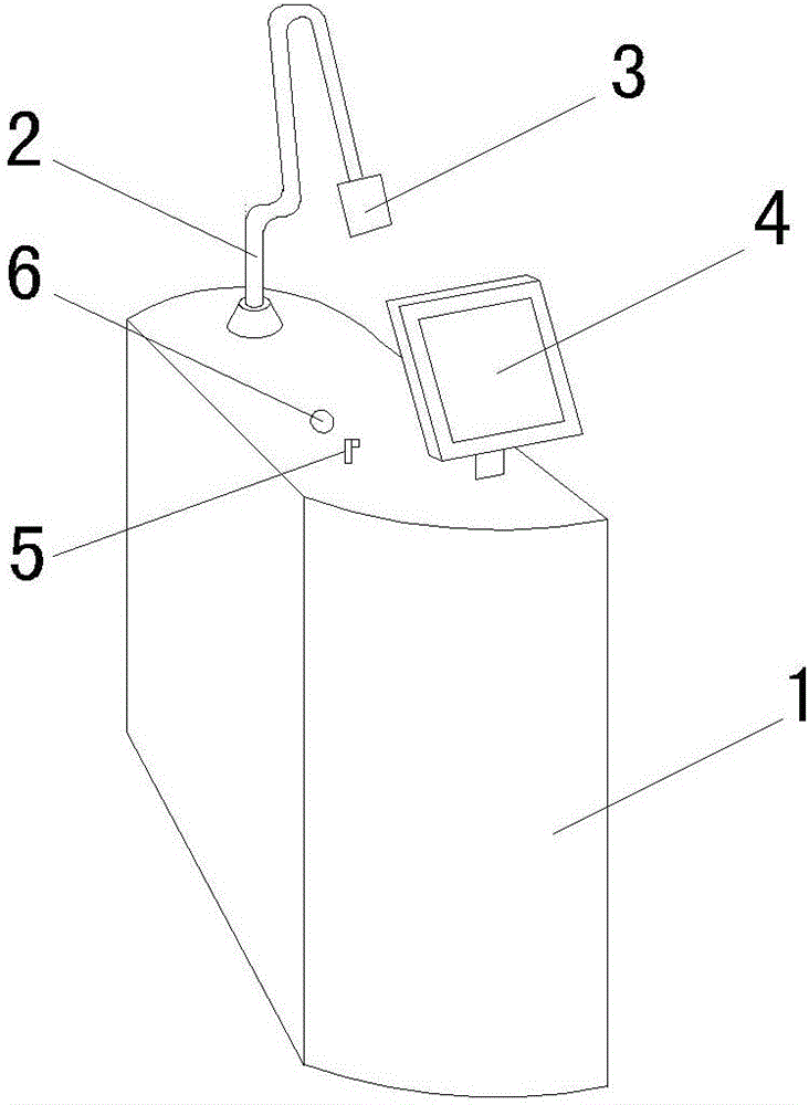 Pedal laser skin treatment instrument