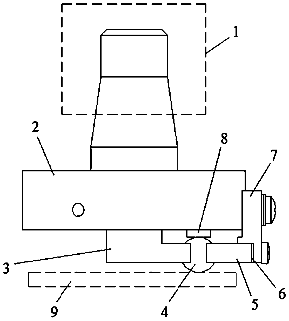 An accessory device and application method for ceramic ball rolling friction test