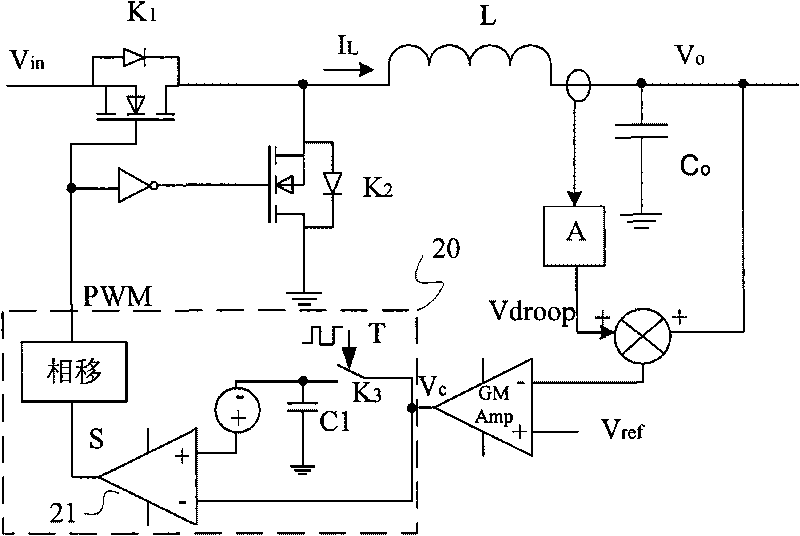 Load transient change detecting circuit for voltage converter and application circuit thereof