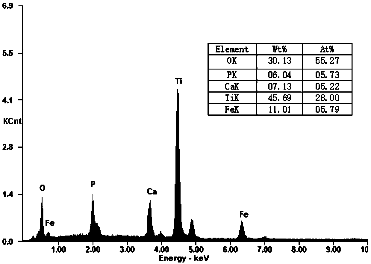 A kind of micro-arc oxidation preparation method of magnetic tio2 bioactive coating