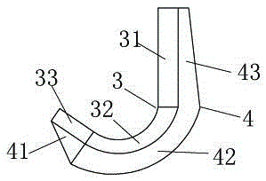 Hook body of industrial hook