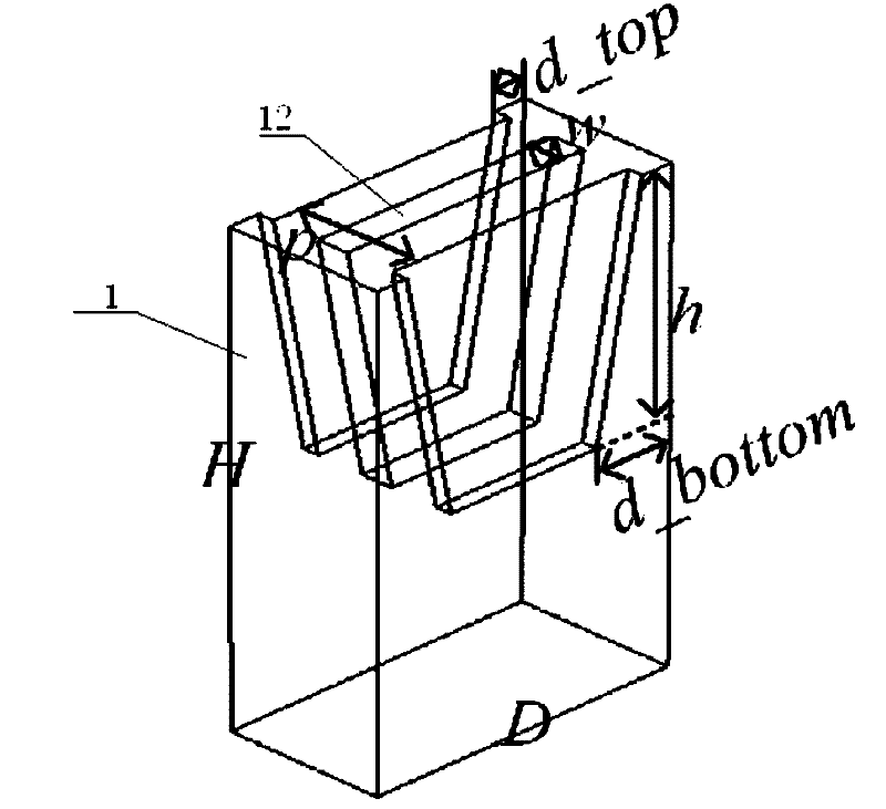 Tortuous two-way surface wave splitter