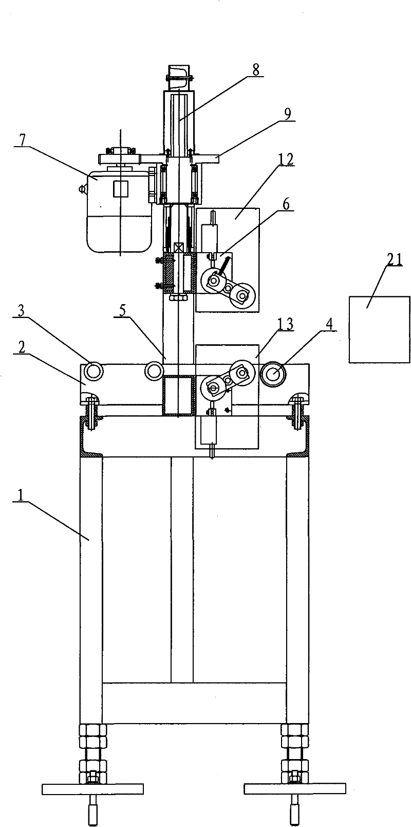 On-line double-sided automatic thickness measuring device of organic glass