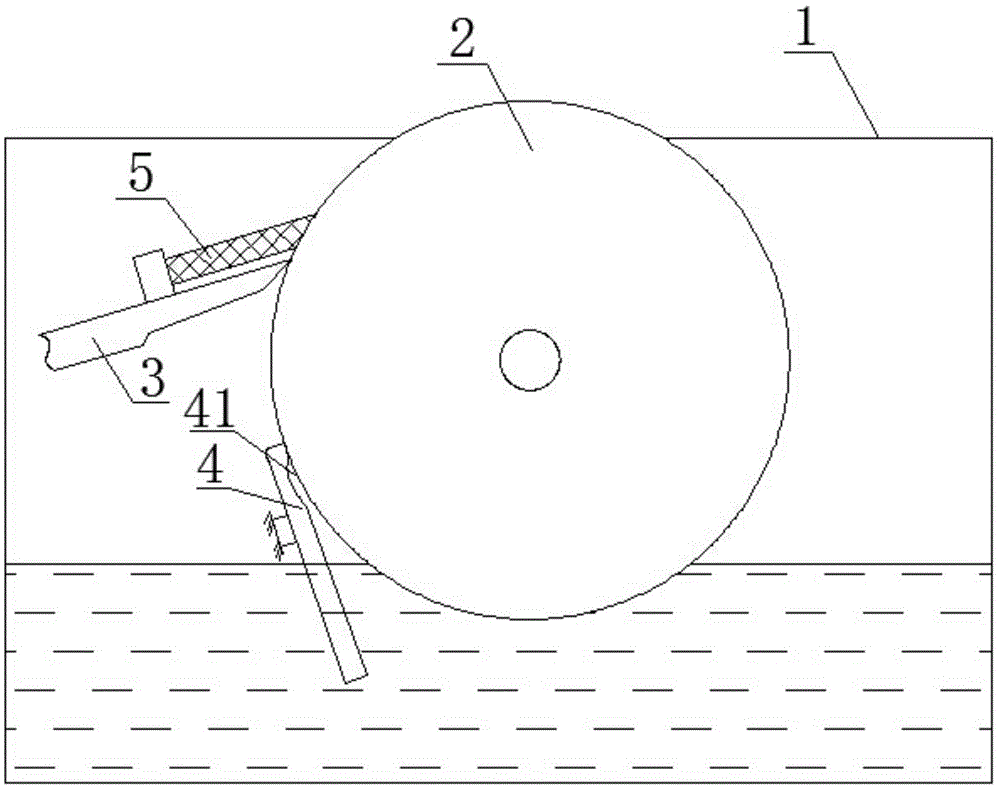 Ink scraping structure of oil printing equipment