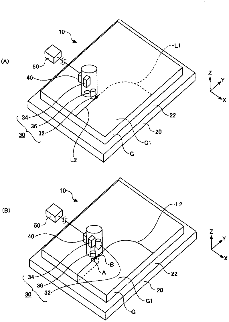 Method and device for cutting brittle material substrate, and window glass for vehicles