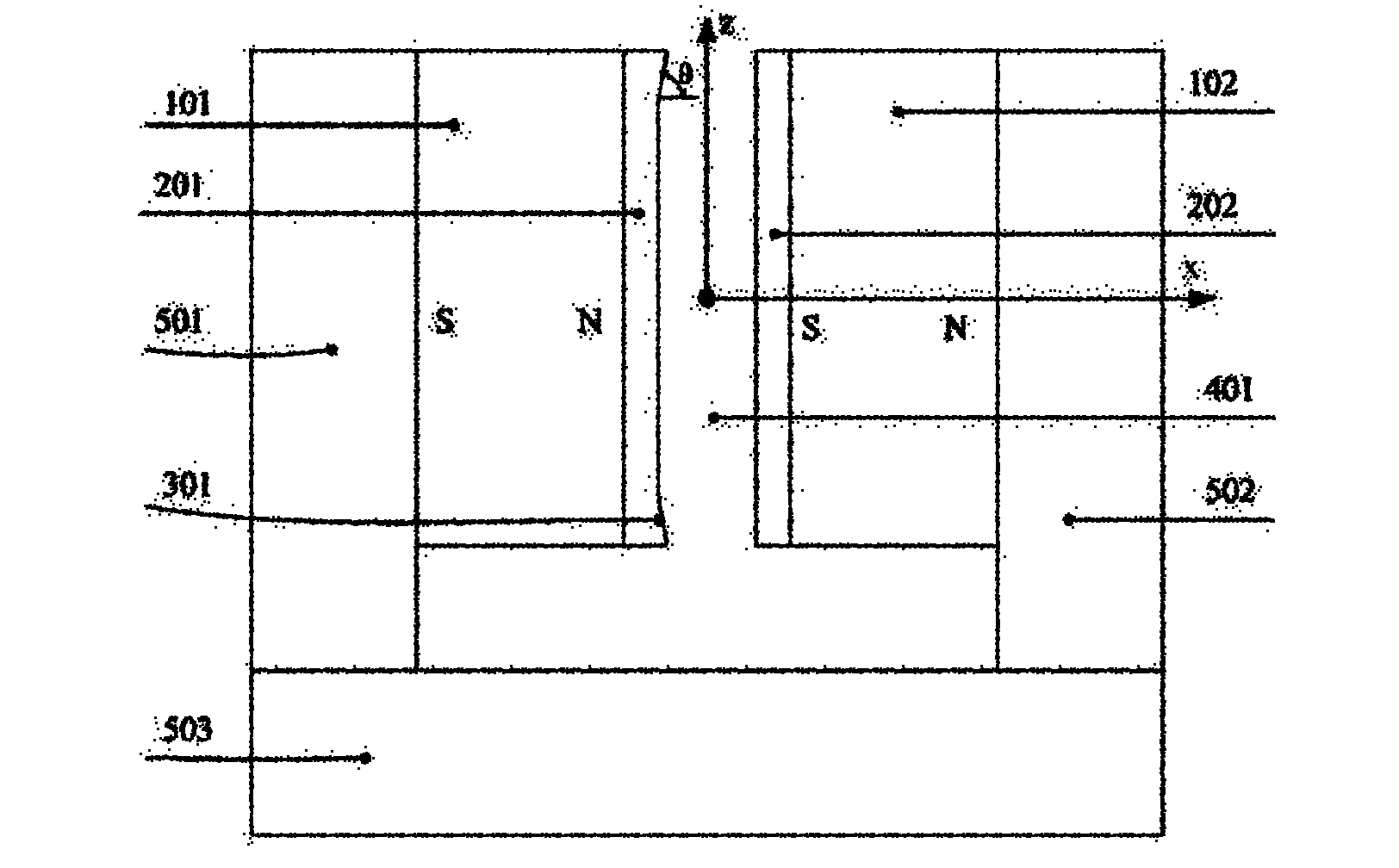 Magnetic circuit for detecting chip through nuclear magnetic resonance microscope