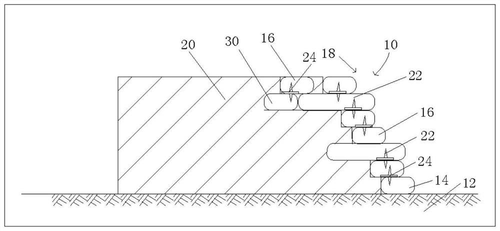 An ecological bag reinforced retaining wall and its application