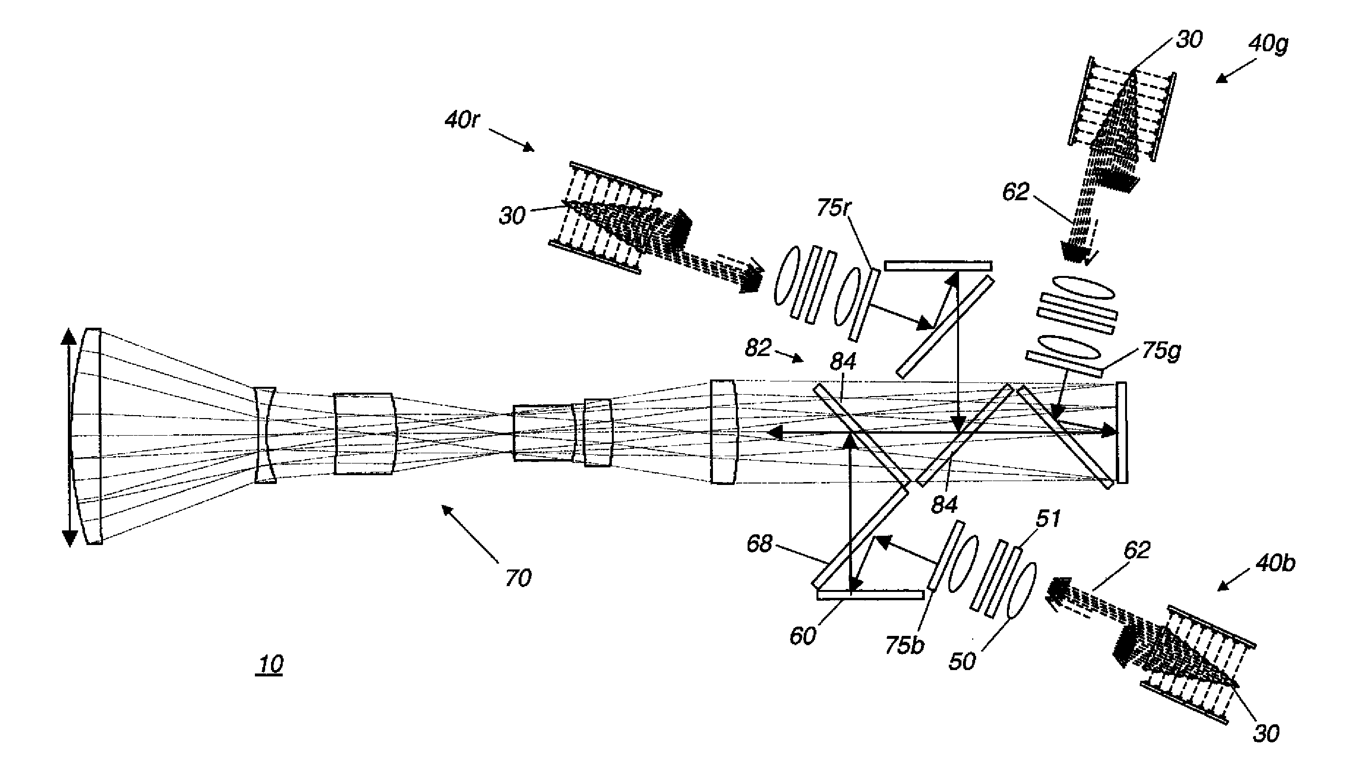 Stereo projection using polarized solid state light sources