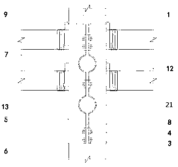 Raw bamboo frame steel pipe joint construction method adapting to raw bamboo diameter changes