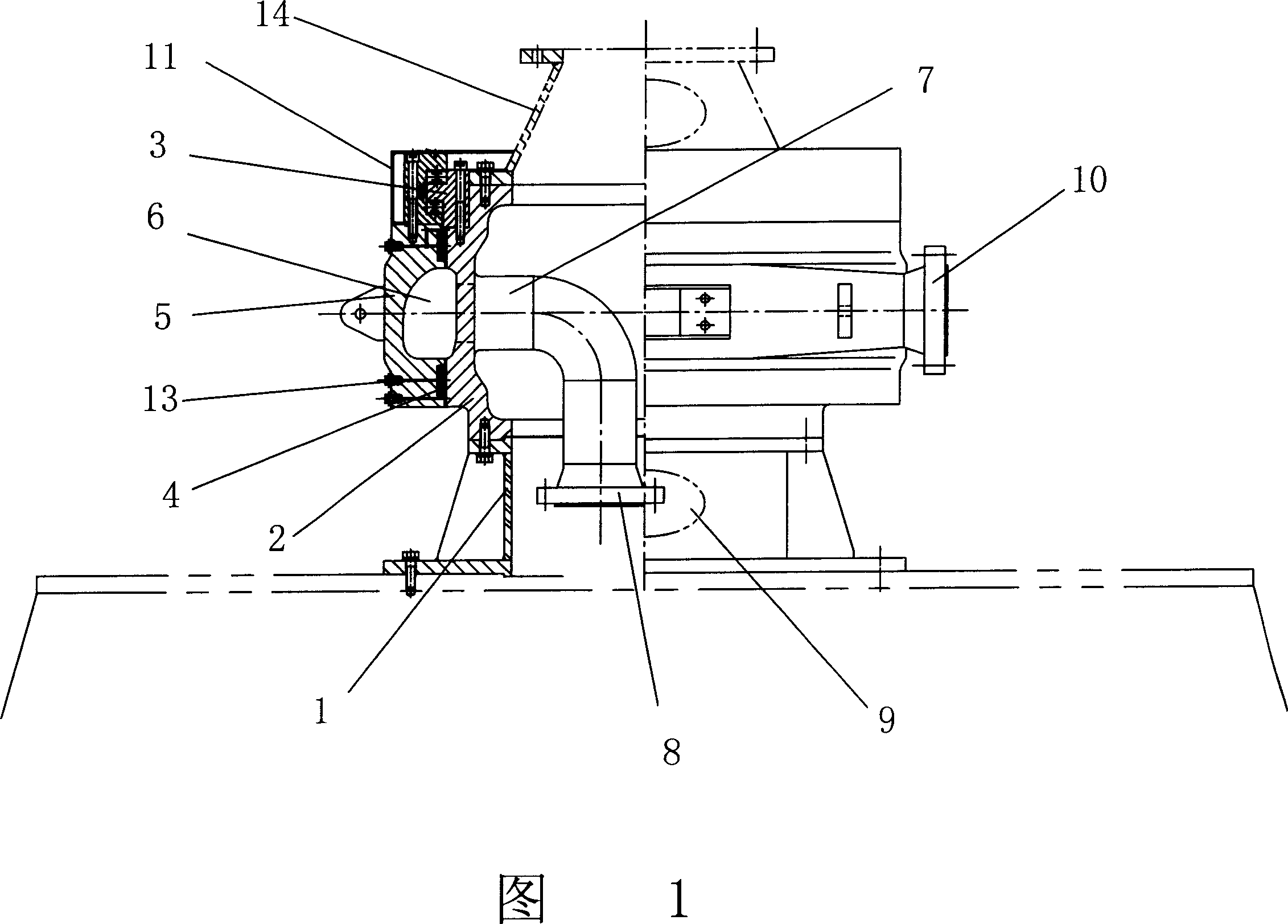 Rotating joint device for liquid