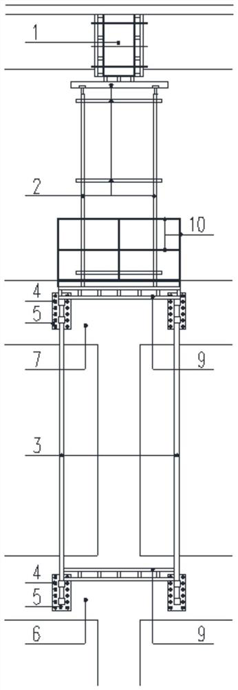 Construction method of high-altitude large-cantilever concrete beam and slab structure