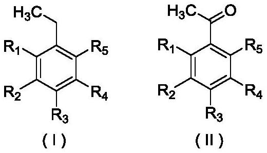 A method for preparing acetophenone and its derivatives by selective oxidation of ethylbenzene and its derivatives